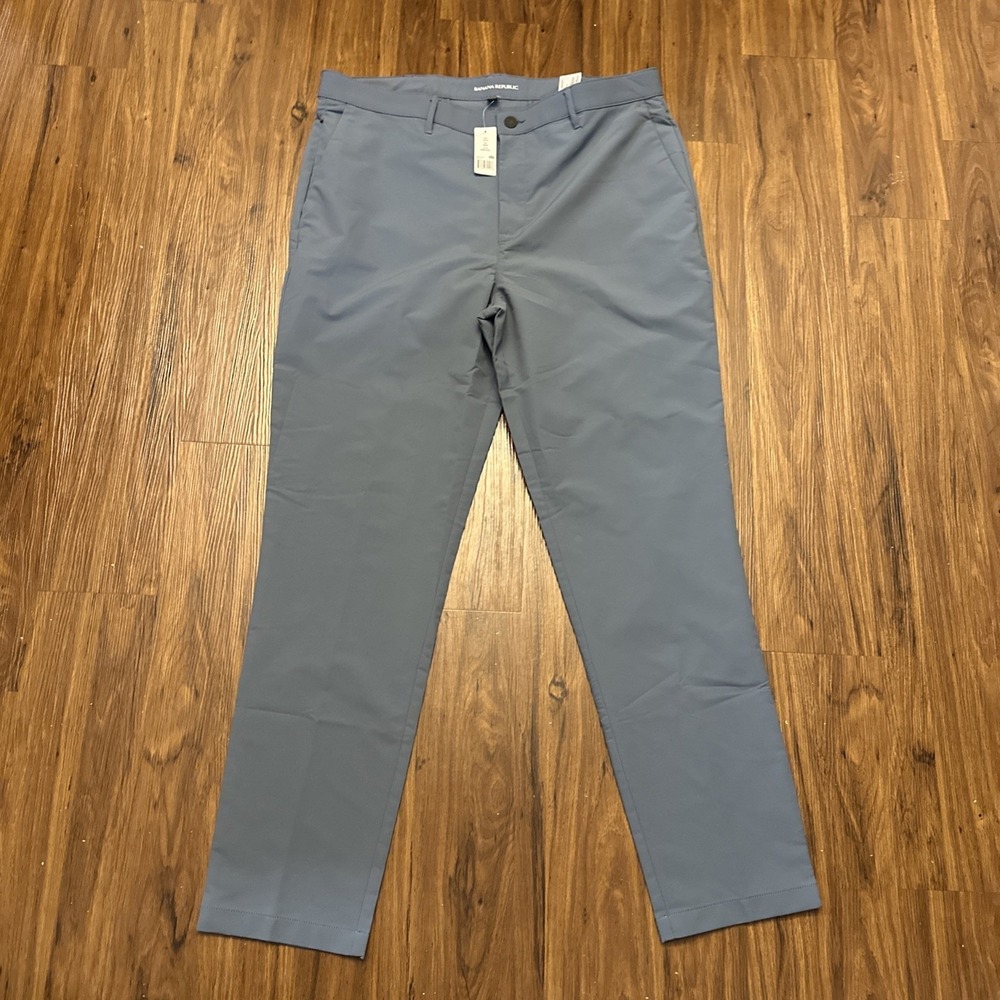 Banana Republic Pants Flat Front  Stretch‎ Slim Fit China Blue 1557516 NWT